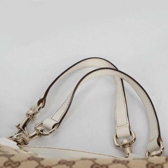 GUCCI GG Canvas Tote Bag Beige Gold 153033 Auth BA5552V - Picture 9 of 16